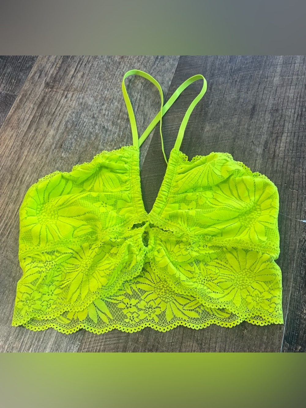 aerie Neon Lime Lace Bralette